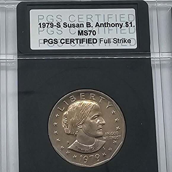1979 P-D-S Susan B Anthony Dollars $1 PGS Certified Full Strike MS70 / CameoPR70 - Picture 4 of 7